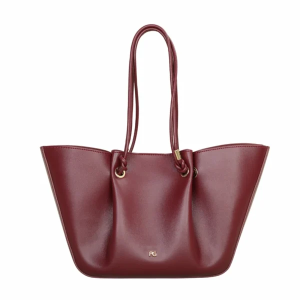 Sac à main chic grand format épuré rouge