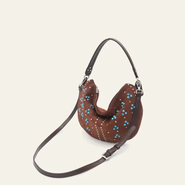 Sac à main femme demi lune presentation