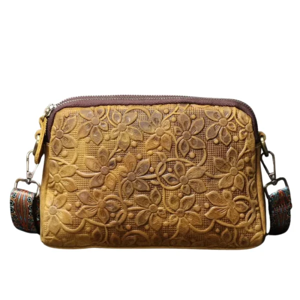 Sac à main femme original en bandoulière camel