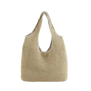 Sac à main femme tissé beige