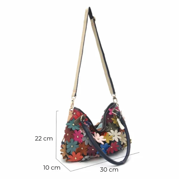 Sac à main vintage fleuri dimension